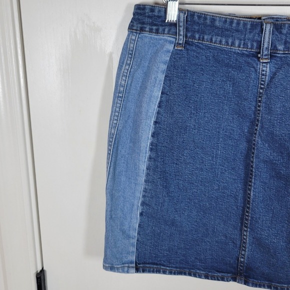 Madewell Button-Down Stretch Denim Skirt Size 30 Pieced Edition - Picture 7 of 8